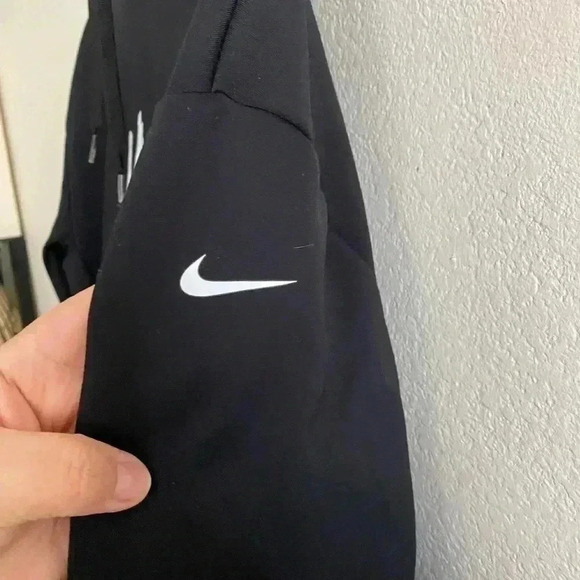 Nike Black Women's Sportswear Large Logo Hoodie Funnel Neck Hoodie S - Picture 6 of 12